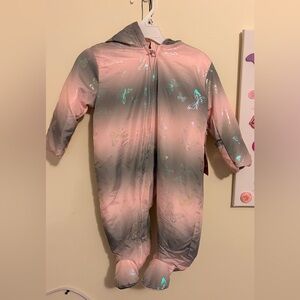 Penelope Mack Pink and Gray Butterfly baby girl Bunting